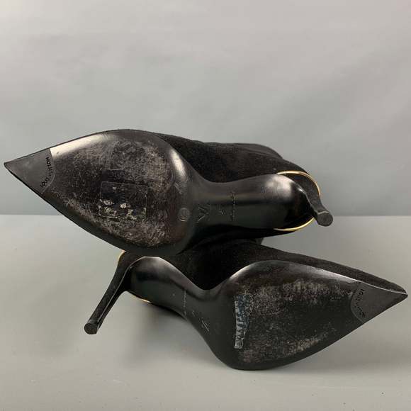 LOUIS VUITTON Black Suede Pull On Boots - Picture 6 of 8